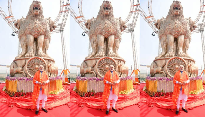 புதிய பார்லிமென்ட்டில் தேசிய நினைவுச் சின்னம்: பிரதமர் மோடி திறப்பு!